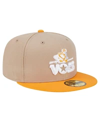 New Era Men's Khaki Tennessee Volunteers Throwback Two-Tone 59FIFTY Fitted Hat
