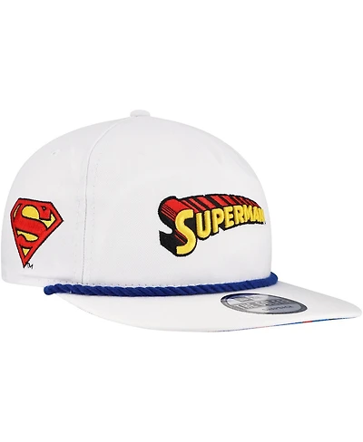 New Era Men's White Superman Golfer Adjustable Hat