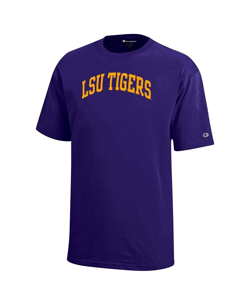 Champion Big Boys and Girls Purple Lsu Tigers Team Arch T-Shirt