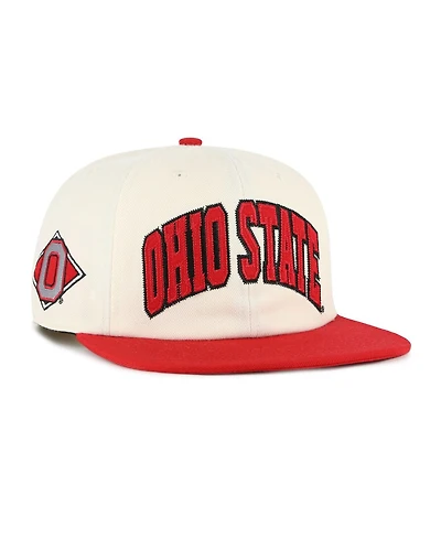 '47 Brand Men's and Women's Natural Ohio State Buckeyes Crossover Off Hand Captain Adjustable Hat