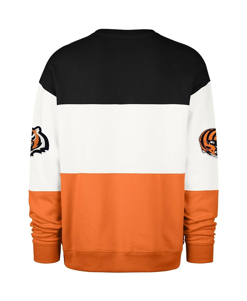 '47 Brand Men's Black/Orange Cincinnati Bengals Breeze Maximalist Sweatshirt