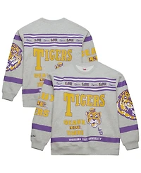 Mitchell & Ness Men's Gray Lsu Tigers All Over Print Sweatshirt