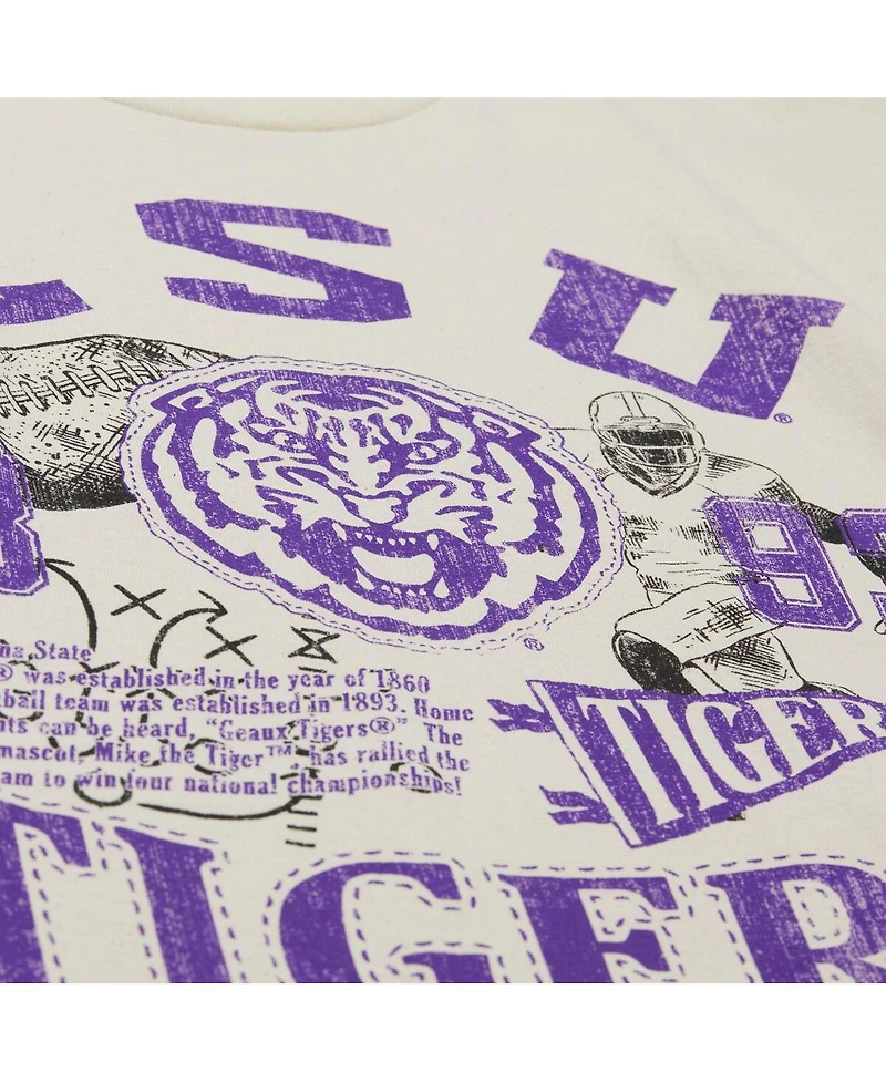 Mitchell & Ness Men's Cream Lsu Tigers Heritage Scholar T-Shirt