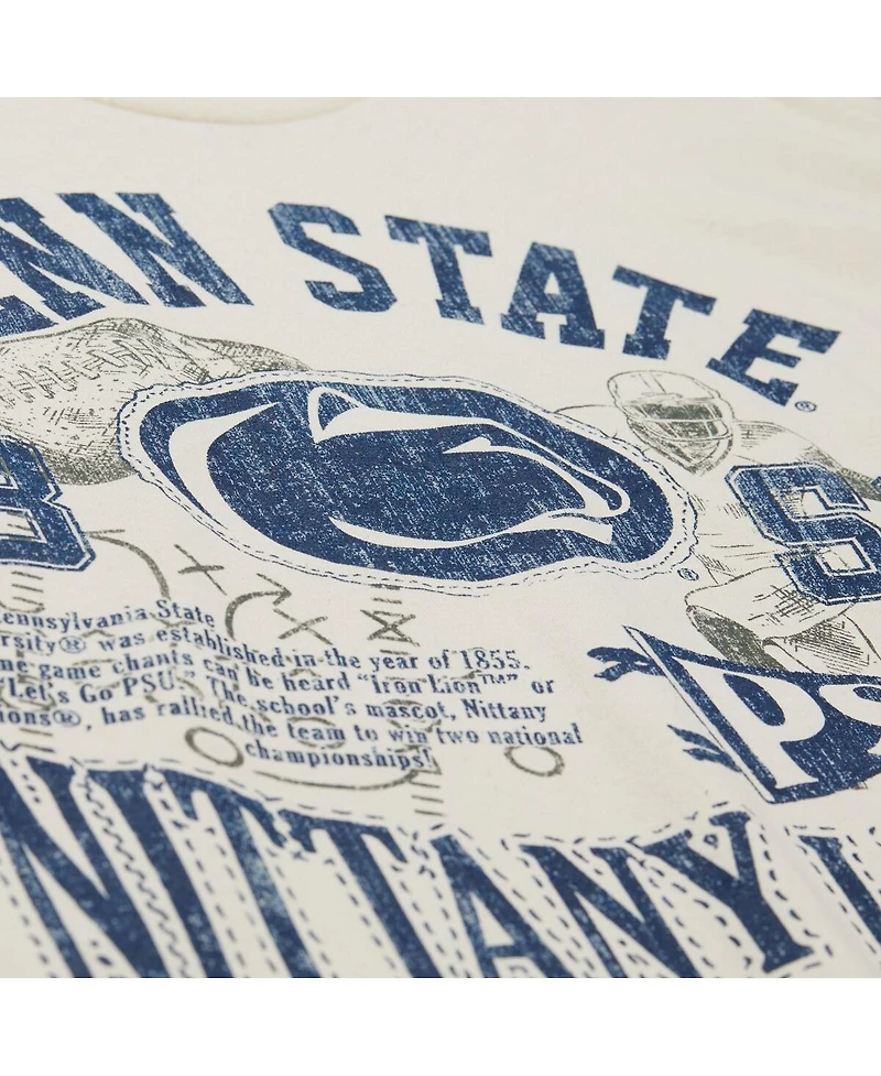 Mitchell & Ness Men's Cream Penn State Nittany Lions Heritage Scholar T-Shirt