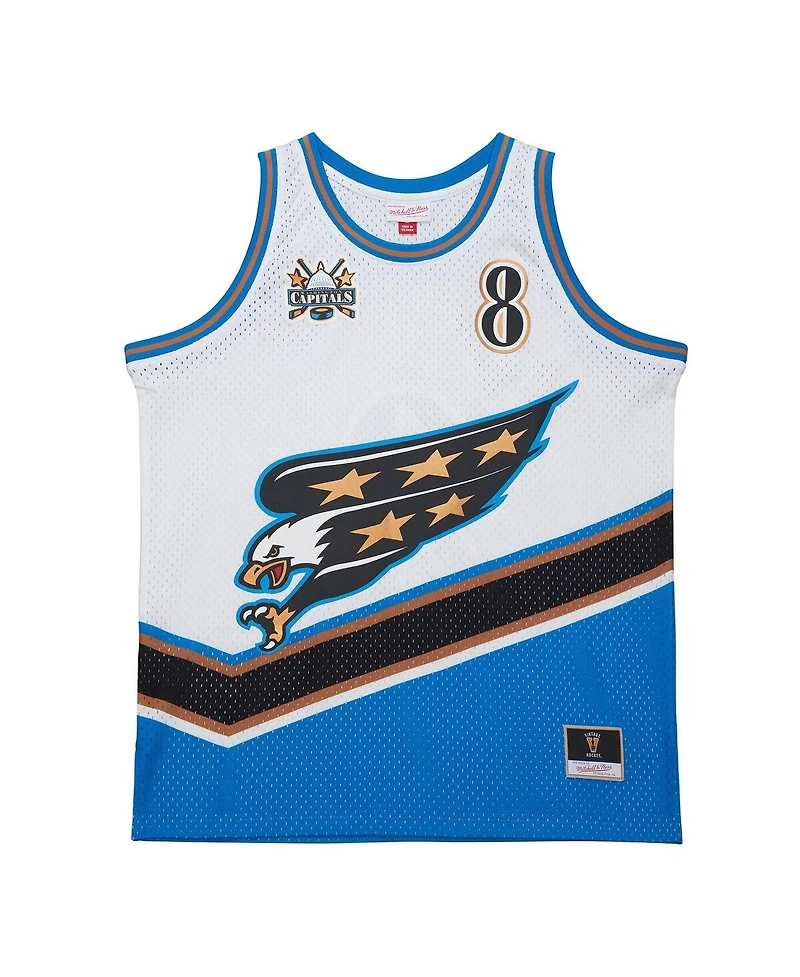 Mitchell & Ness Men's Alexander Ovechkin White Washington Capitals Maxed Out Fashion Basketball Jersey