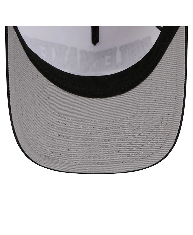 New Era Men's White/Black Purdue Boilermakers Arch Two-Tone Rope 9FORTY A-Frame M-Crown Adjustable Hat