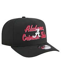 New Era Men's Black Alabama Crimson Tide Vintage Chainstitch 9FIFTY A-Frame Snapback Hat