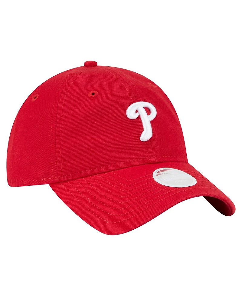 New Era Women's Red Philadelphia Phillies Ornament 9TWENTY Adjustable Hat
