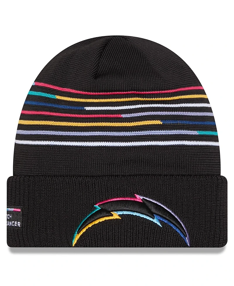 New Era Men's Black Los Angeles Chargers 2025 Nfl Crucial Catch Cuffed Knit Hat