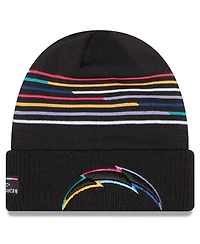 New Era Men's Black Los Angeles Chargers 2025 Nfl Crucial Catch Cuffed Knit Hat
