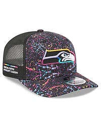 New Era Men's Black Seattle Seahawks 2025 Nfl Crucial Catch 9SEVENTY Adjustable Hat