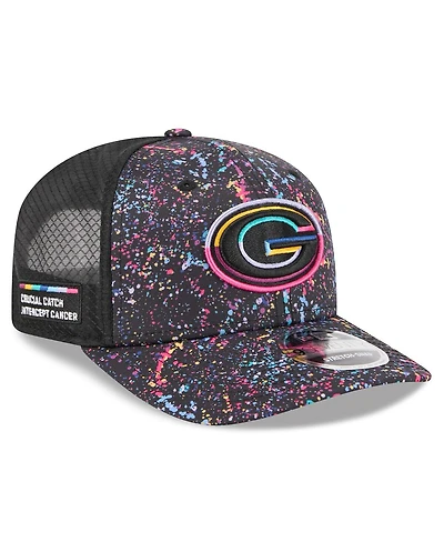 New Era Men's Black Green Bay Packers 2025 Nfl Crucial Catch 9SEVENTY Adjustable Hat