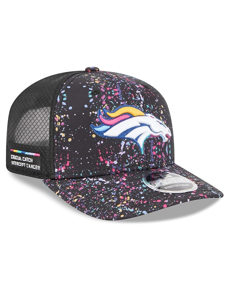 New Era Men's Black Denver Broncos 2025 Nfl Crucial Catch 9SEVENTY Adjustable Hat