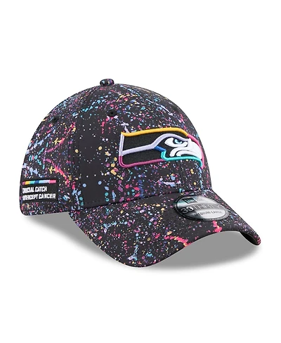 New Era Men's Black Seattle Seahawks 2025 Nfl Crucial Catch 39THIRTY Flex Hat