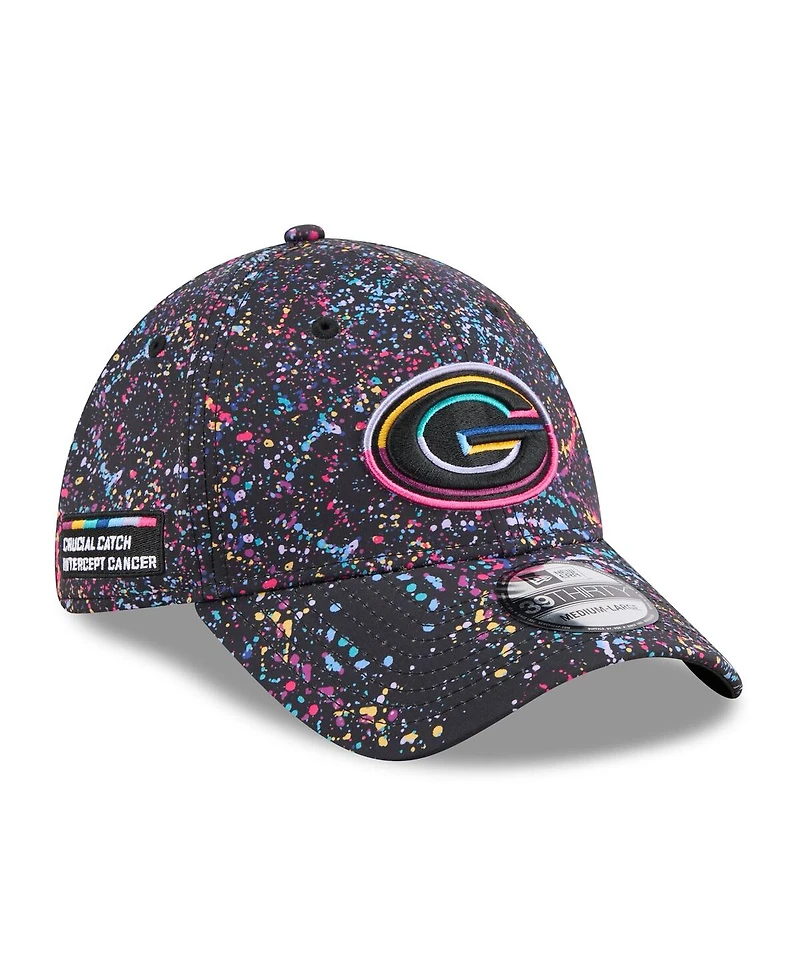 New Era Men's Black Green Bay Packers 2025 Nfl Crucial Catch 39THIRTY Flex Hat