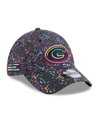 New Era Men's Black Green Bay Packers 2025 Nfl Crucial Catch 39THIRTY Flex Hat