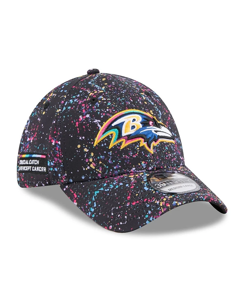 New Era Men's Black Baltimore Ravens 2025 Nfl Crucial Catch 39THIRTY Flex Hat