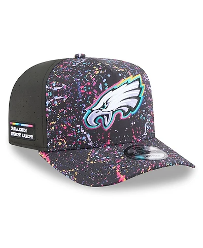 New Era Men's Black Philadelphia Eagles 2025 Nfl Crucial Catch A-Frame 9FIFTY Snapback Hat