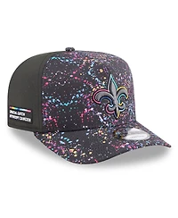 New Era Men's Black New Orleans Saints 2025 Nfl Crucial Catch A-Frame 9FIFTY Snapback Hat