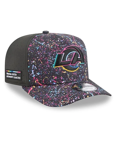 New Era Men's Black Los Angeles Rams 2025 Nfl Crucial Catch A-Frame 9FIFTY Snapback Hat