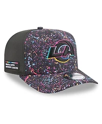New Era Men's Black Los Angeles Rams 2025 Nfl Crucial Catch A-Frame 9FIFTY Snapback Hat