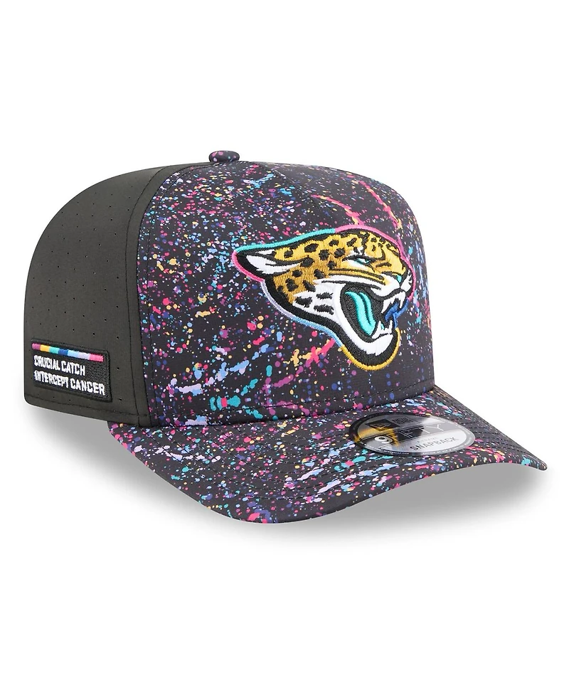New Era Men's Black Jacksonville Jaguars 2025 Nfl Crucial Catch A-Frame 9FIFTY Snapback Hat