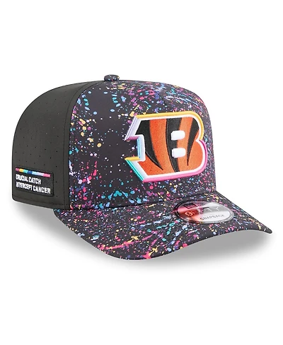 New Era Men's Black Cincinnati Bengals 2025 Nfl Crucial Catch A-Frame 9FIFTY Snapback Hat