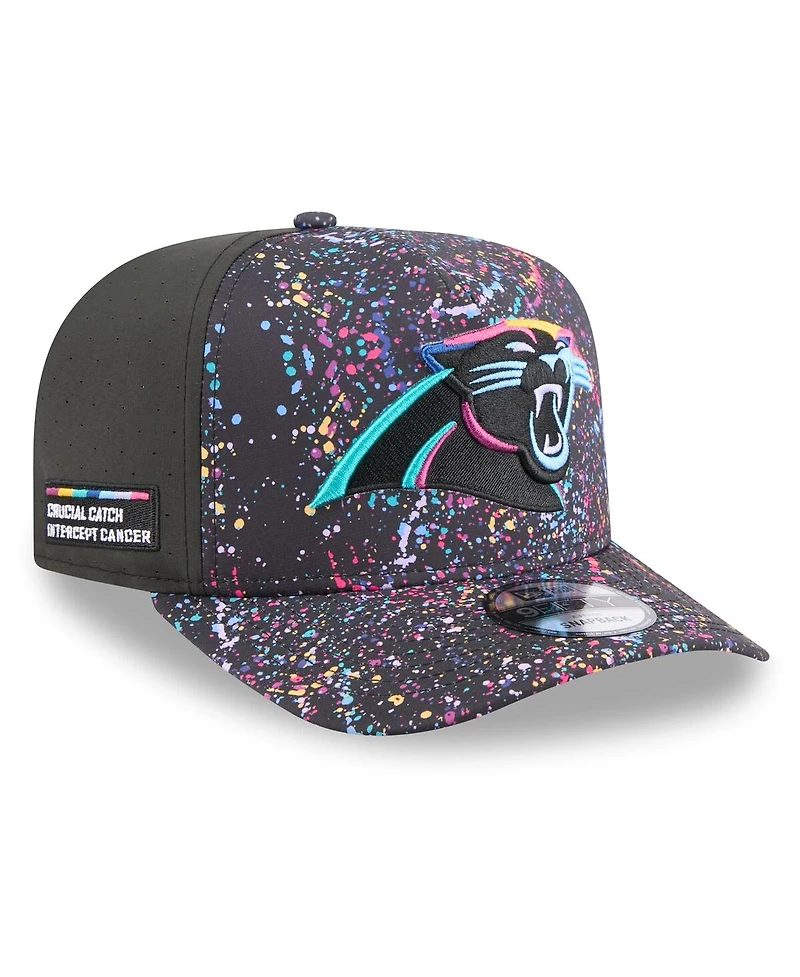 New Era Men's Black Carolina Panthers 2025 Nfl Crucial Catch A-Frame 9FIFTY Snapback Hat