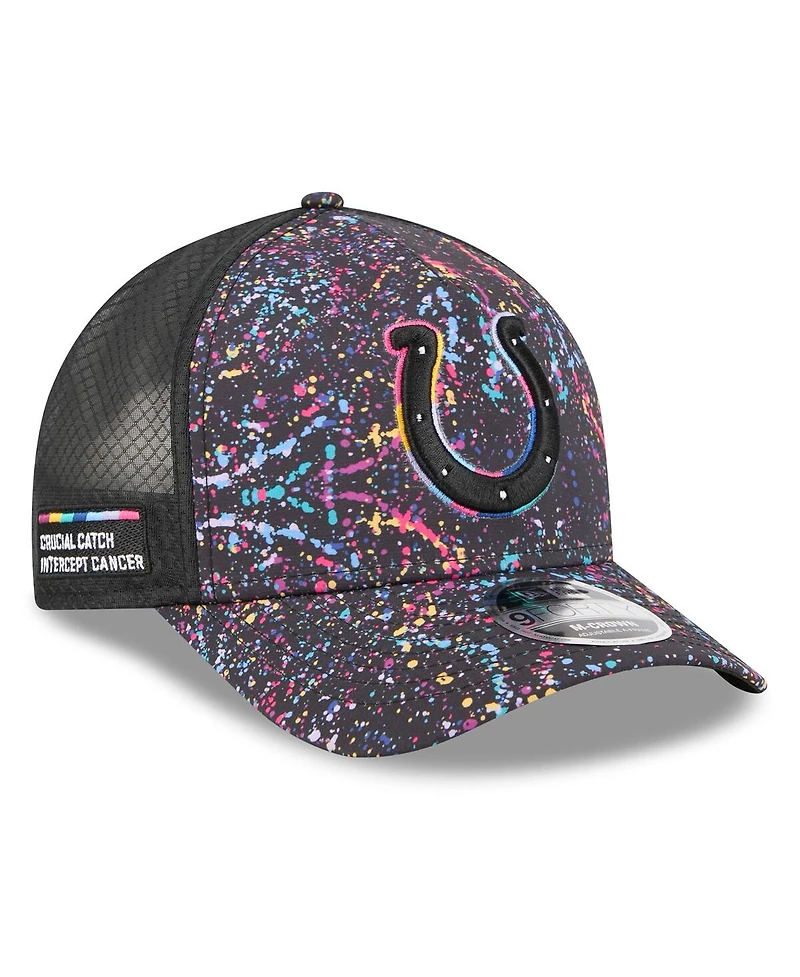 New Era Men's Black Indianapolis Colts 2025 Nfl Crucial Catch 9FORTY Adjustable Hat
