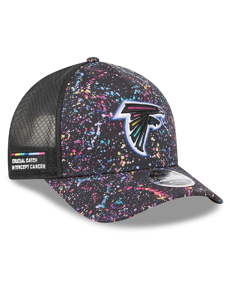 New Era Big Boys and Girls Black Atlanta Falcons 2025 Nfl Crucial Catch 9FORTY Adjustable Hat