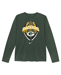 Nike Preschool Green Bay Packers Primetime Legend Icon Long Sleeve Performance T-Shirt