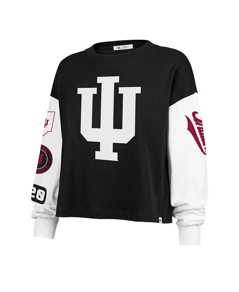 '47 Brand Women's Black Indiana Hoosiers Sydney Long Sleeve T-Shirt