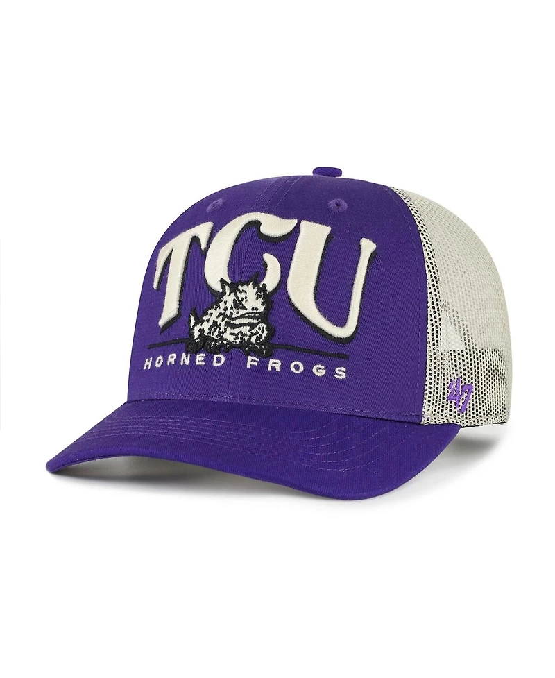 '47 Brand Men's Purple Tcu Horned Frogs Arid Adjustable Trucker Hat