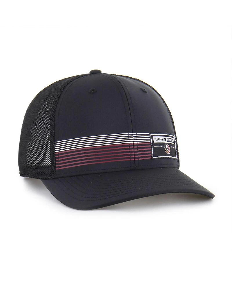 '47 Brand Men's Black Florida State Seminoles Rangefinder Brrr Trucker Adjustable Hat