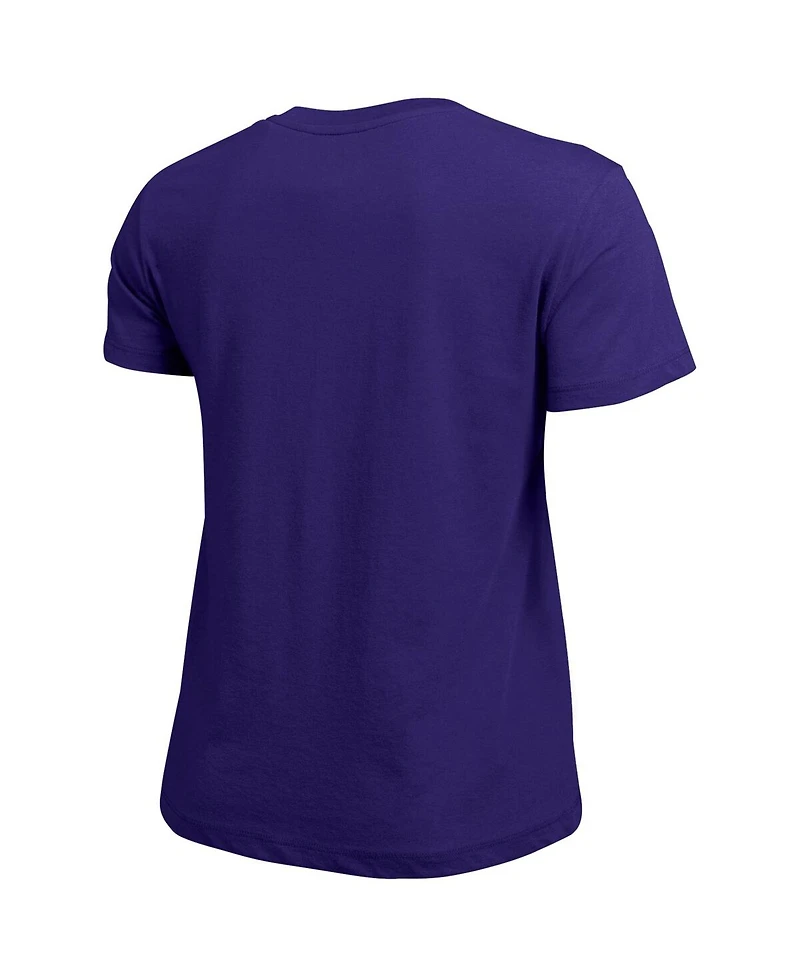 Champion Women's Purple Clemson Tigers Arched Over Logo T-Shirt