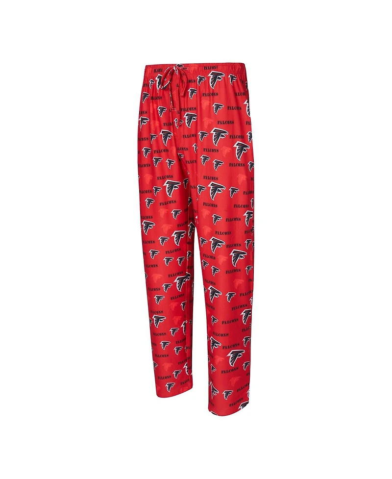 Concepts Sport Men's Red Atlanta Falcons Mosaic All Over Print Pants