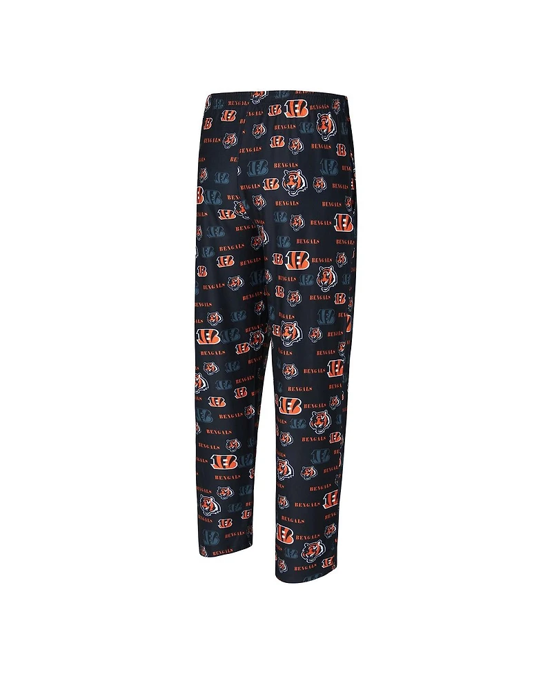 Concepts Sport Men's Black Cincinnati Bengals Mosaic All Over Print Pants