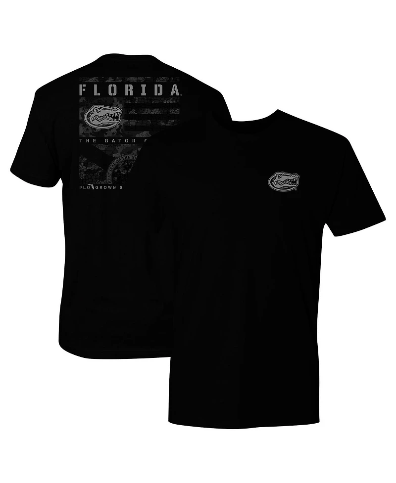 FloGrown Men's Black Florida Gators Camo Flag Panel T-Shirt