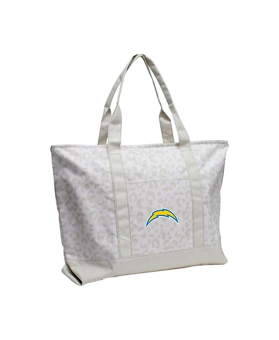Logo Brands Los Angeles Chargers Leopard Pattern Tote Bag