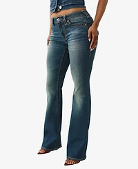True Religion Women's Becca Bootcut Big T Flap Jeans