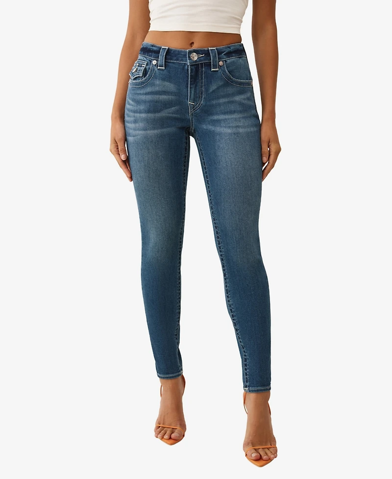 True Religion Women's Jennie Money Embossed Skinny Jeans