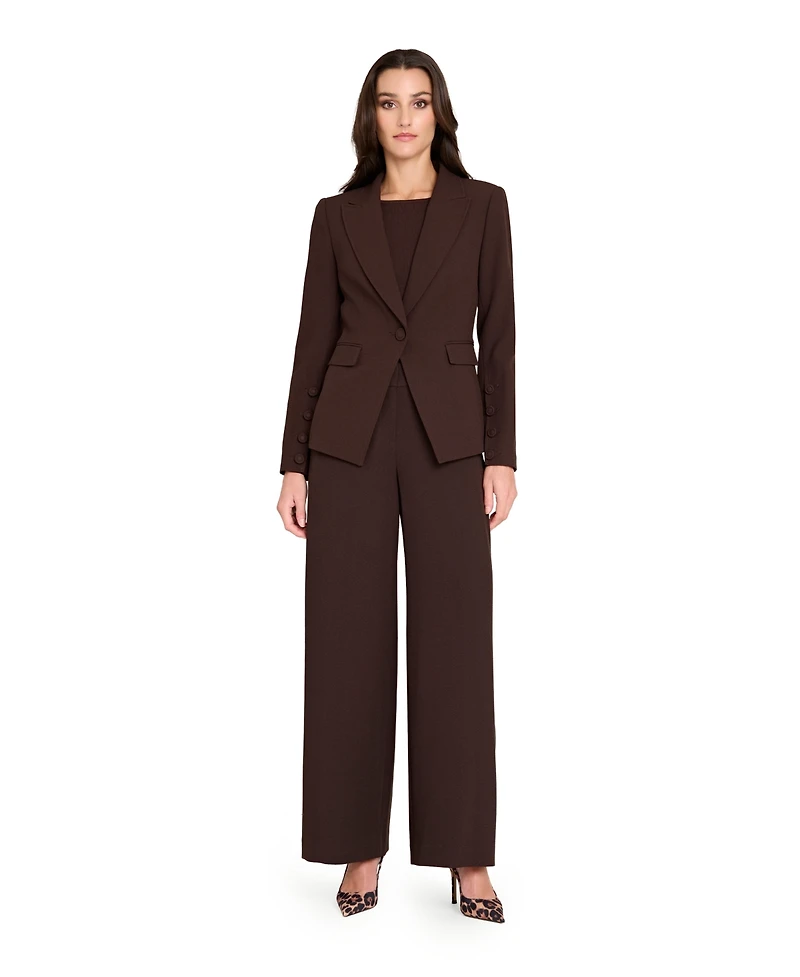 Tahari Asl Women's Peak Lapel One-Button Jacket