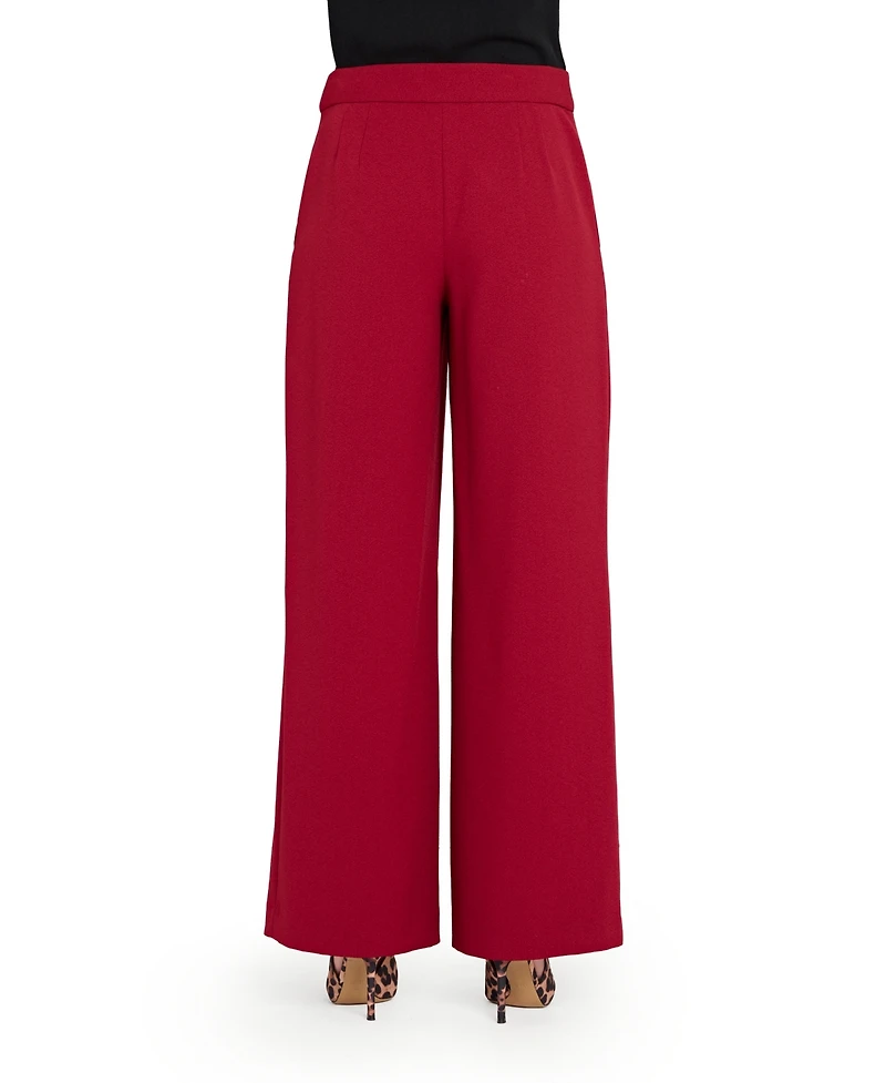 Tahari Asl Women's Mid-Rise Wide Leg Pants