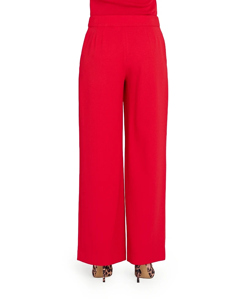 Tahari Asl Women's Mid-Rise Wide Leg Pants