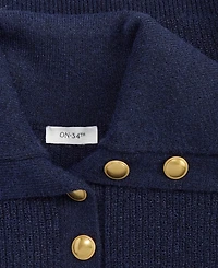 On 34th Women's Collared Button Pullover Sweater, Macy's Exclusive