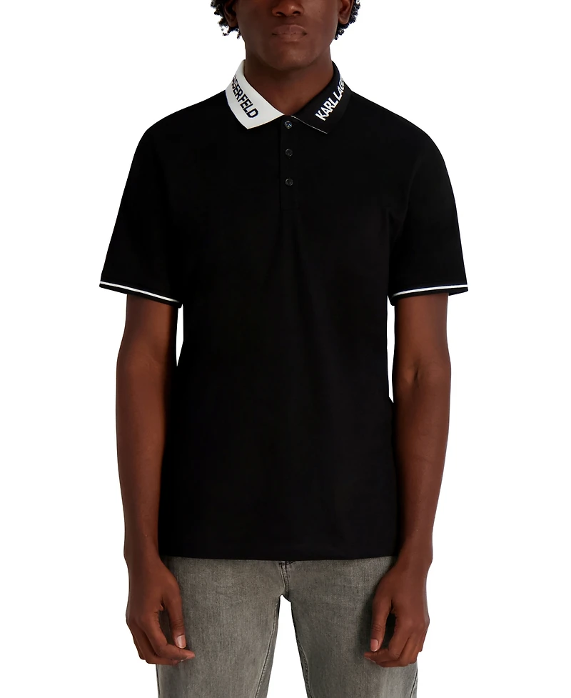 Karl Lagerfeld Paris Men's Collared Polo T-Shirt