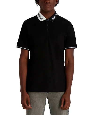 Karl Lagerfeld Paris Men's Collared Polo T-Shirt