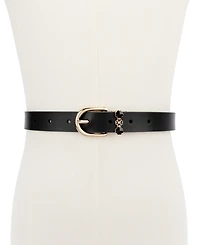 kate spade new york Women's Faceted Flower Buckle Belt