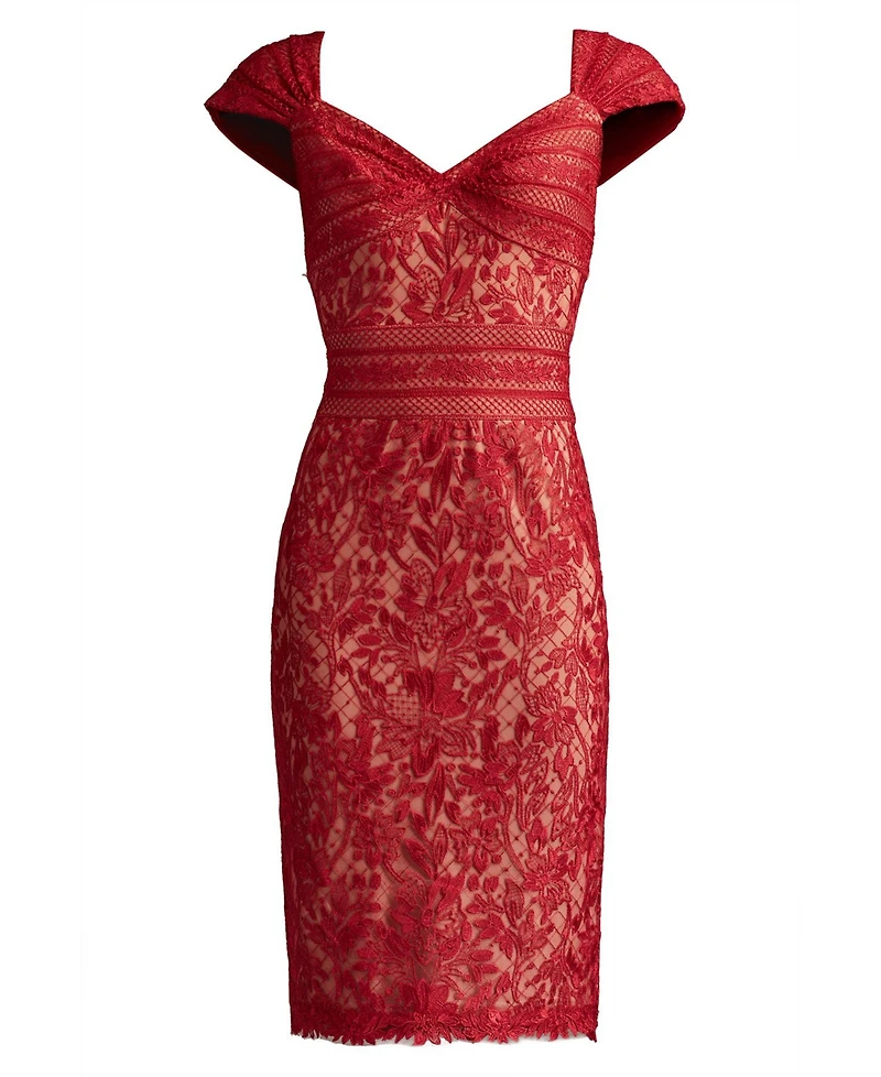 Tadashi Shoji Meera Embroidered Lace Dress