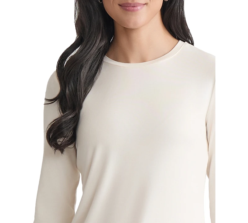 Jones New York Women's Long Sleeve Crewneck Top